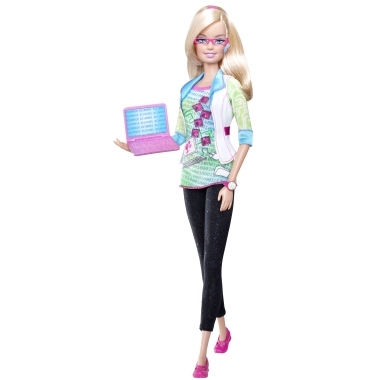 Девочки играют в куклы Computer-Tech-Barbie